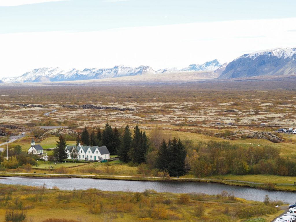 Islanti Thingvellir näköalapaikka maisema